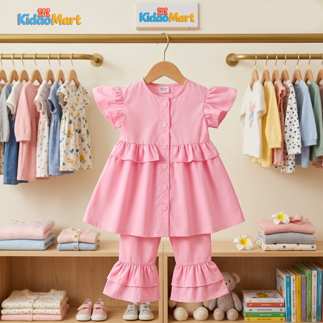 Premium Fabric Baby Frock Set | Kiddo Mart |