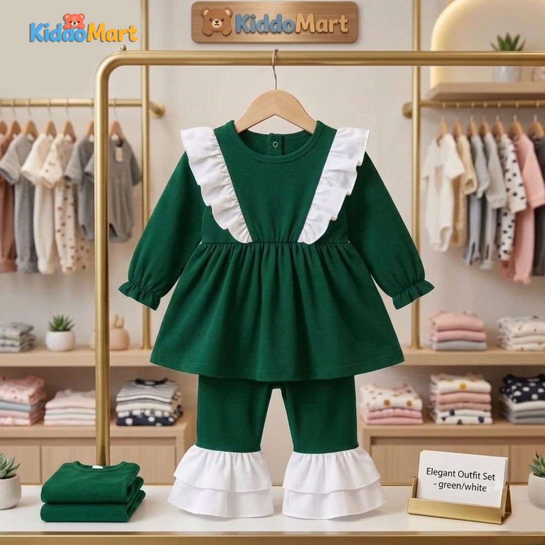 Soft Cotton Baby Frock Dress Set | Stylish Girls Outfit