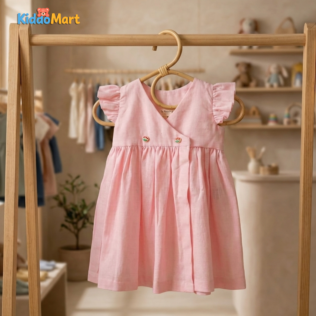 Soft Cotton Baby Girls Frock (3–6 Years)